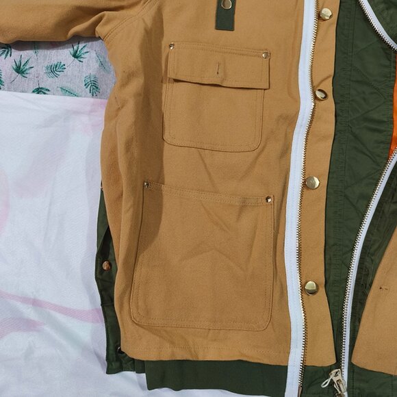 Carhartt X Sacai Khaki Faux Two-Piece Jacket - Picture 7 of 11